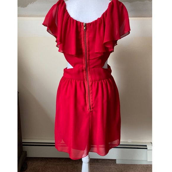 Wet seal Red Cut Out Mini dress size Small - Picture 2 of 4
